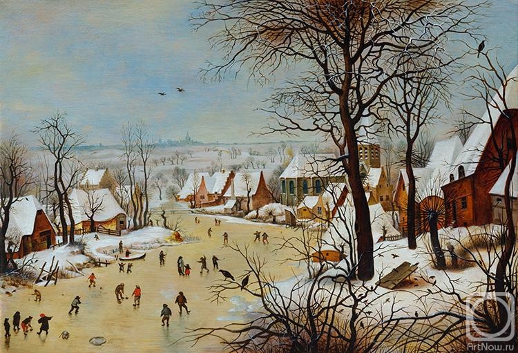 Mazur Nikolay. Bruegel. Winter landscape with a trap for birds