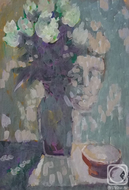 Karpov Evgeniy. White roses and the head
