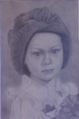 Portrait of niece Lizonka. Shturkina Gabriella