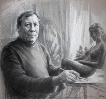 Portrait of the Mordovian sculptor deserved artist Filatov Nikolay Mikhaylovich. Rybina-Egorova Alena