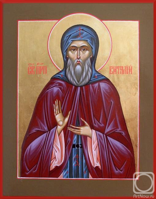 Rybina-Egorova Alena. Icon of the Holy Monk Vitali