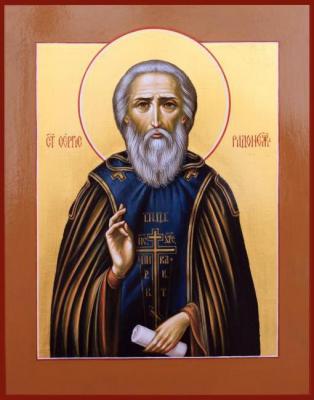 The icon of St. Sergius of Radonezh. Rybina-Egorova Alena