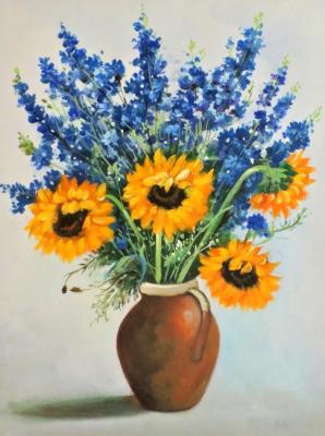 Painting Summer flowers. Minaev Sergey