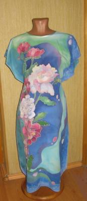 Batik. The dress "Peonies". Zarechnova Yulia