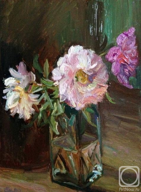 Solodilova Natalia. Three peonies