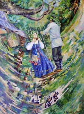 On a swing (Russian Suit). Berezina Elena