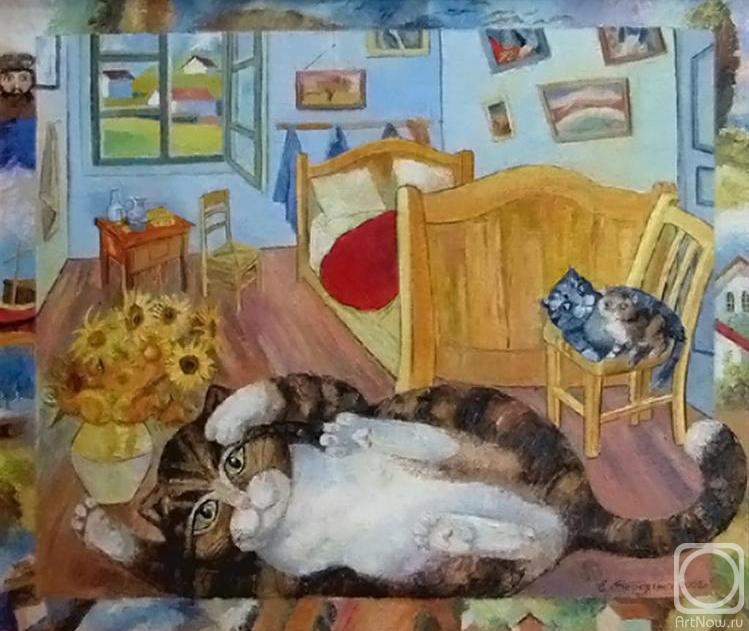 Berezina Elena. Van Gogh's cats. Series "Favourite cats of the well-known artists"
