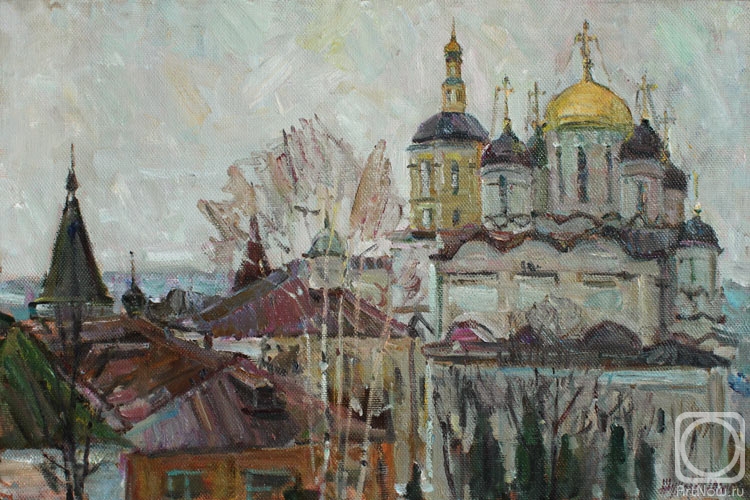Zhukova Juliya. Gray day at the St. Paphnutius of Borovsk Monastery