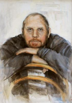 Portrait of Honored Artist of the Republic of Moldova Korotkov SF. Rybina-Egorova Alena