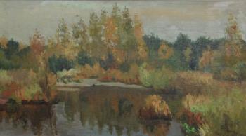The pond in the woods (Canoes). Chernyy Alexandr