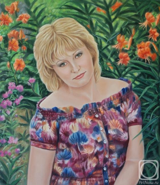 Sidorenko Shanna. Female portrait among flowers