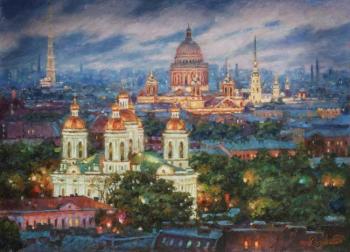 All paints of evening. St. Petersburg. Razzhivin Igor