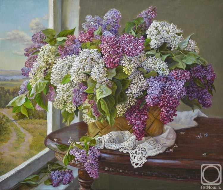 Panov Eduard. Lilac by the window