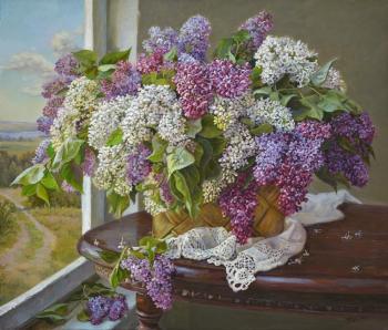 Panov Eduard Parfirevich. Lilac by the window