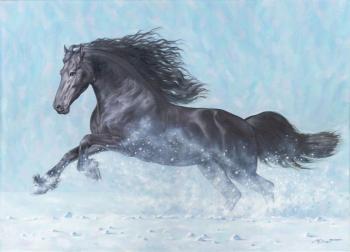 Snow and Horse. Urazayev Mirat