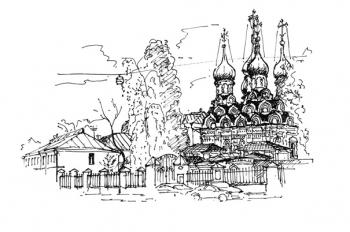 St. Nikolas church in Ordinka st., Moscow (Malaya Ordinka). Malyusova Tatiana