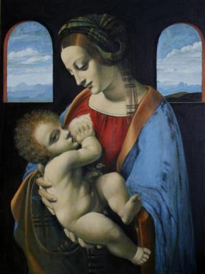 Madonna Litta (copy of a painting by Leonardo da Vinci). Maslova Julea