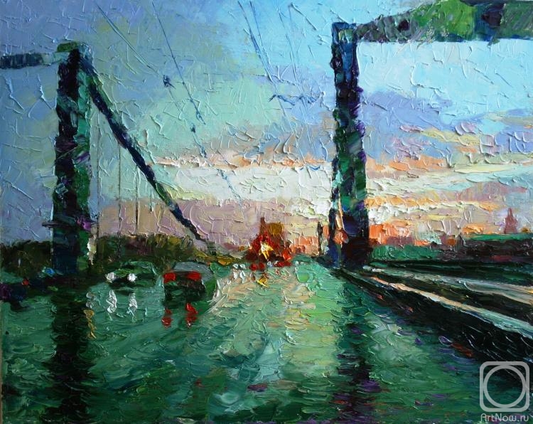 Rudnik Mihkail. Moscow. Crimean Bridge. Rain