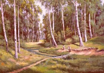 Water in a brich wood (copy). Yurov Viktor
