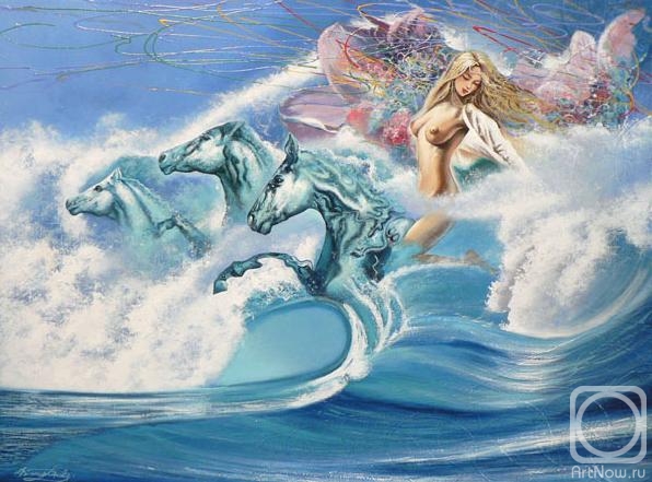 Yurov Viktor. The Woman on a wave