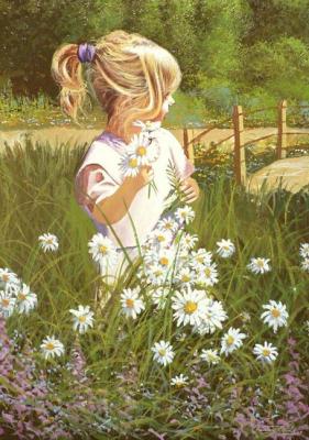 The Girl with flowers (copy). Yurov Viktor
