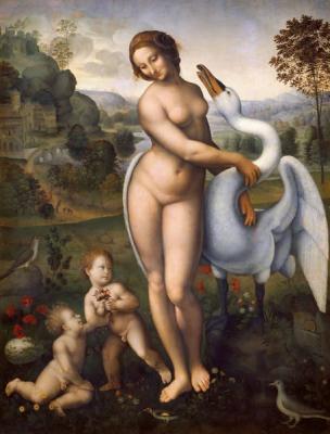Zhukoff Fedor Ivanovich. Leda and the goose (copy of painting)