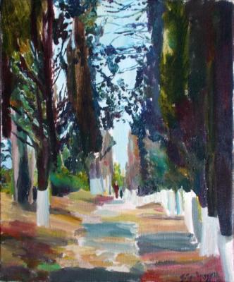 Abkhazia. New Athos. Cypress alley. Petrovskaya-Petovraji Olga
