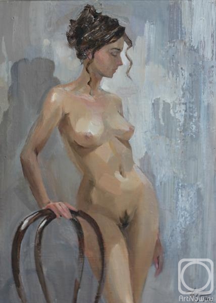 Pushina Tatyana. Nude with a chair