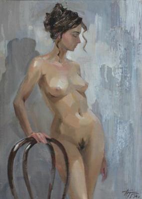 Nude with a chair