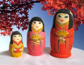 Red kimono (Japanese Doll). Kondyurina Natalia