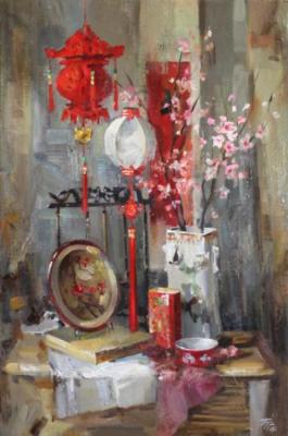 Chinese still-life (Oriental Cherry). Pushina Tatyana