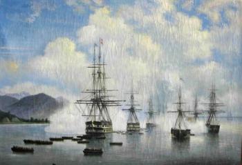 Troopers N.N.Raevsky at Subashi (a copy of Ivan Aivazovsky)