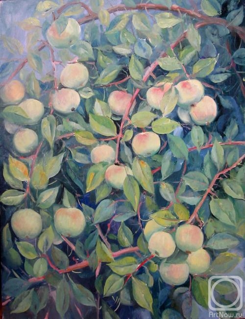 Ponomareva Irina. Siberian apples (left part of the triptych)