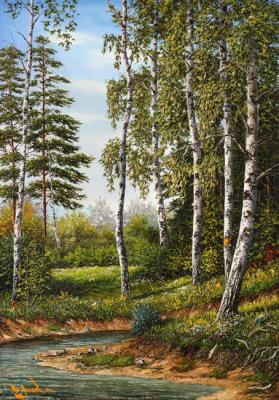 Birches on a marge. Lysov Yuriy