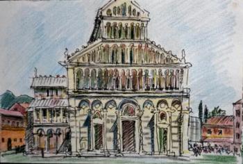 Cathedral of Pisa (sketch) (). Kazmina Olga