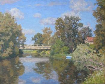 Landscape with bridge. Komarov Alexandr