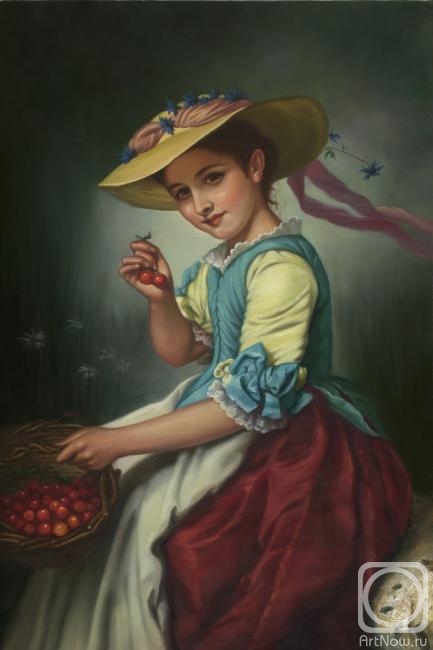 Kalina Oksana. Girl with cherries