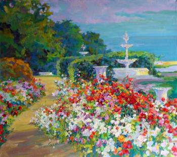 Park after a thunderstorm. Vorontsov Park. Mirgorod Igor