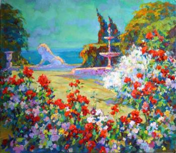 Sunset in the Crimea. Vorontsov Palace