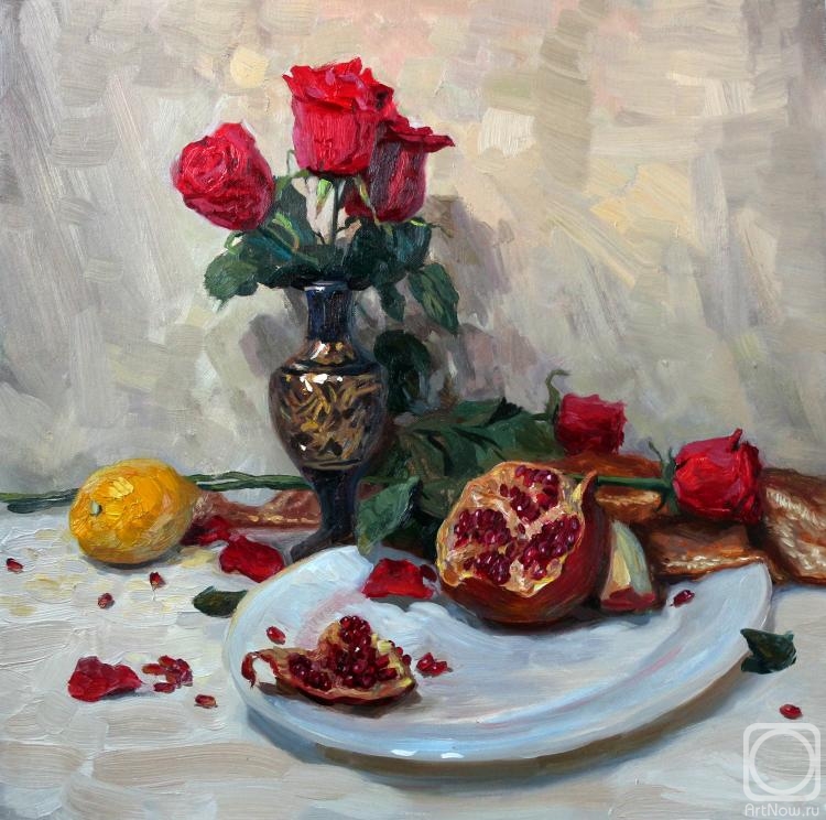 Akzhgitov Ildar. Roses and pomegranates
