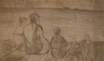 Vacationers on the beach