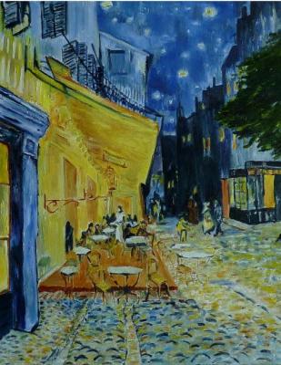 Vincent van Gogh Cafe Terrace at Night 1889   (  ).  
