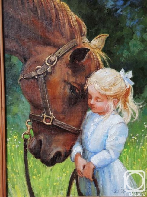 Simonova Olga. The girl with a horse