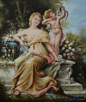 Girl with Cupid. Novickiy Gennadiy