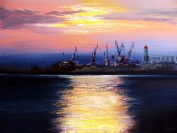 Evening port (The Living City). Lednev Alexsander
