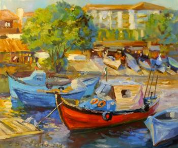"Red Boat. Nessebar" (series "My Bulgarian summer"). Berezina Elena