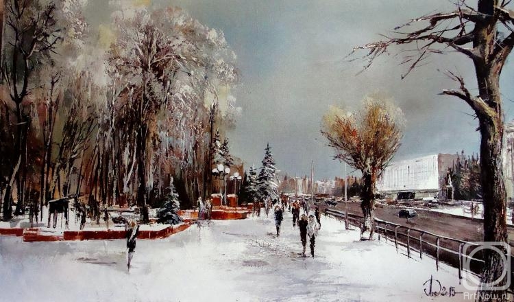 Lednev Alexsander. View Kuznetsk park. winter