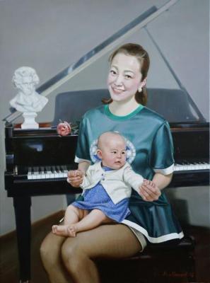 Girl with child