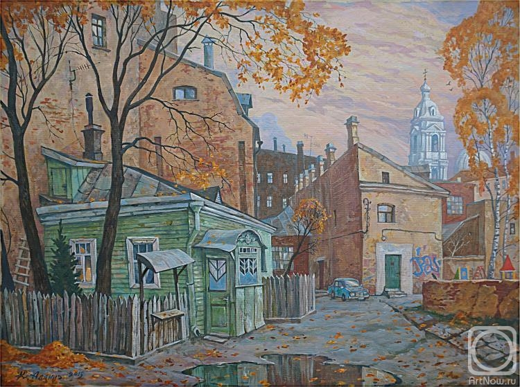 Alanne Kirill. An evening in October. The courtyard on Vasilyevsky