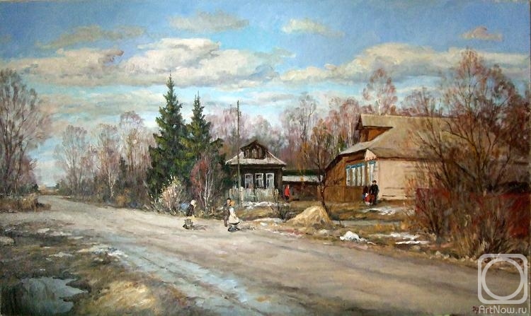 Fedorenkov Yury. Returning from school. The village Bykovo